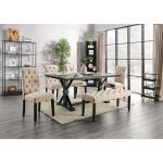 Alfred 6 Pc Dining Table Set w/ Bench - Image 3