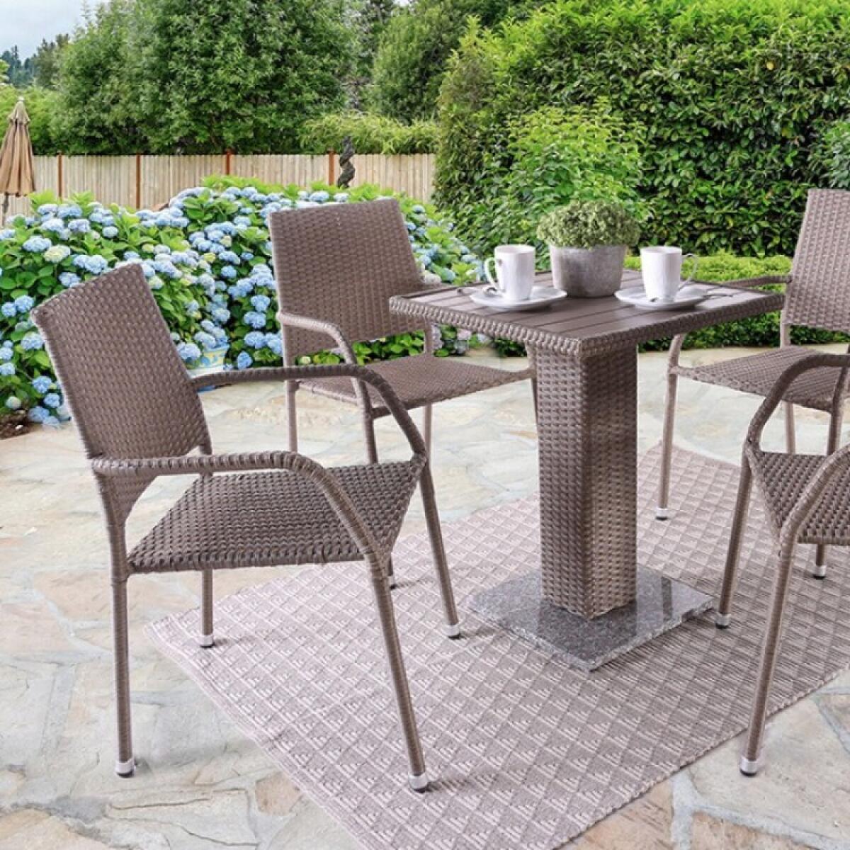 Aminta Patio Bistro Set Outdoor Sets Brown 4