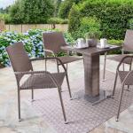 Elani Stacking Chair (2/STACK) Outdoor Chairs Brown