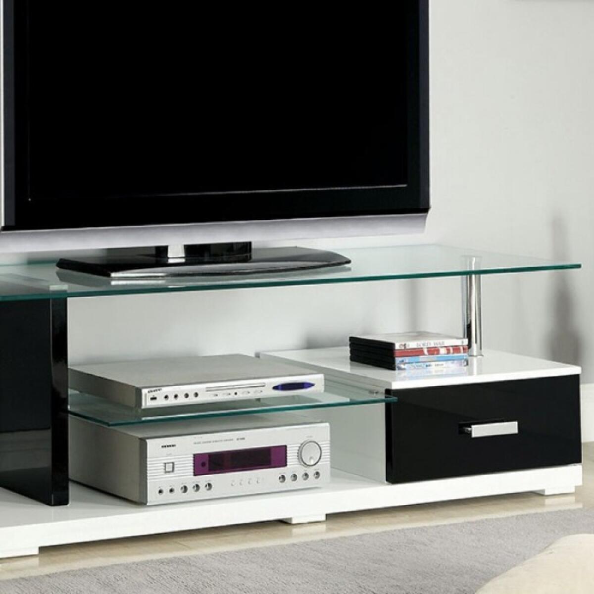 Egaleo TV Console Entertainment Stands Black/White 5