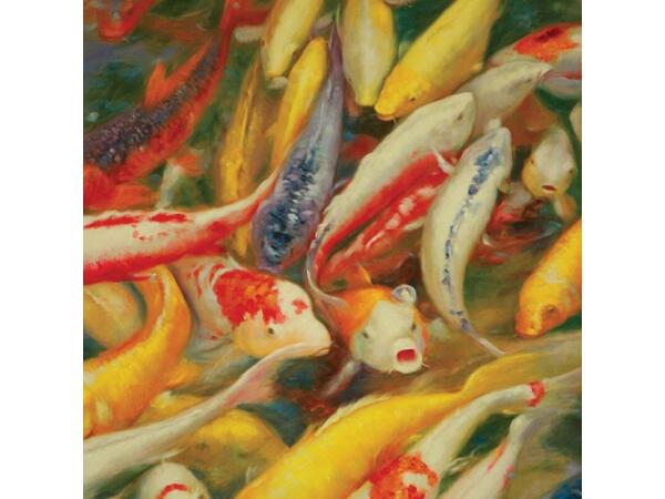 Koi Printed Canvas Painting Art Art