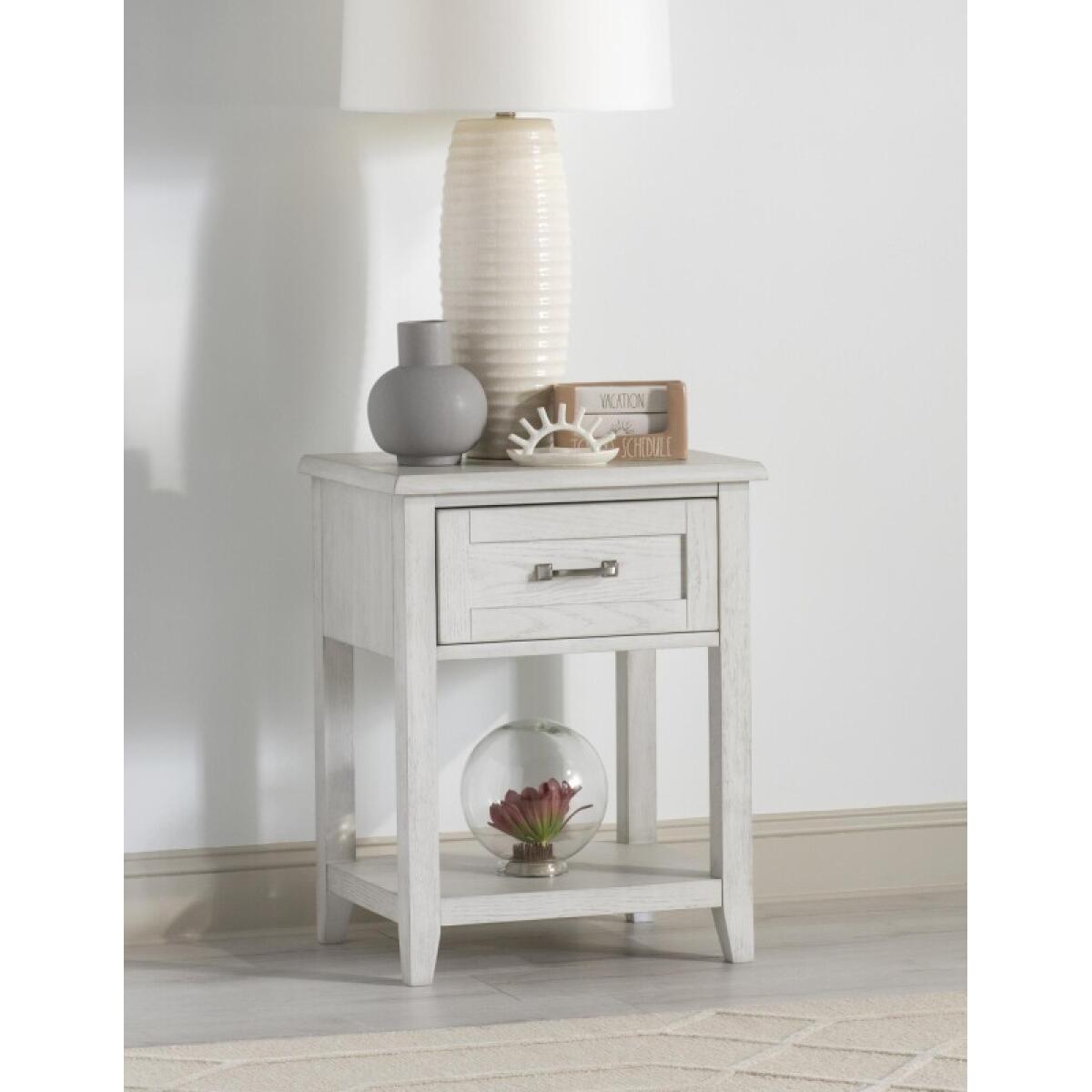 One Drawer Nightstand Bleached Linen 3860-3101 - Image 3