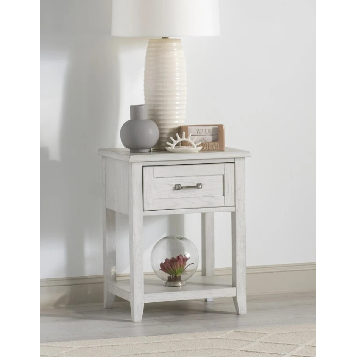 One Drawer Nightstand Youth Nightstands Bleached Linen 5