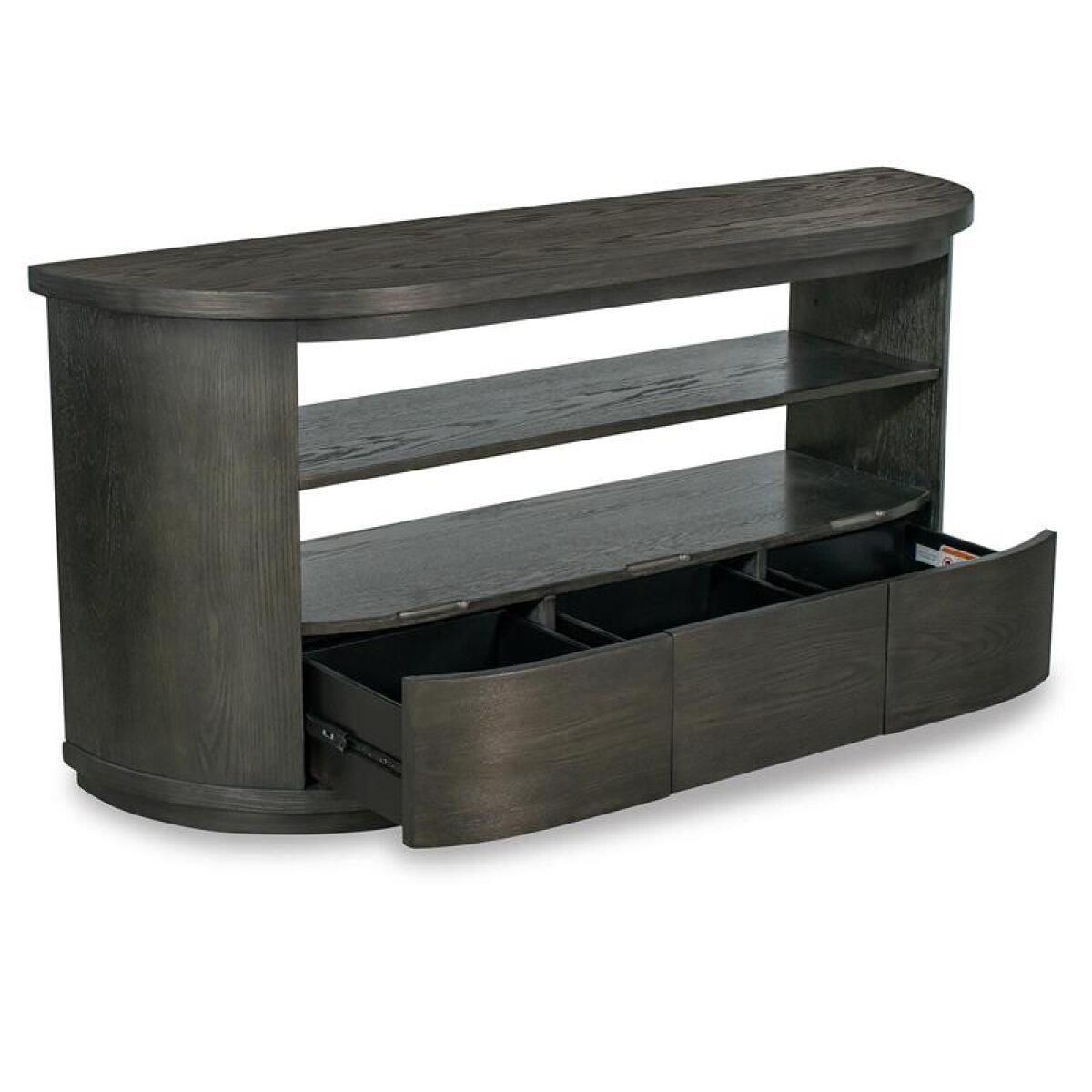 Bosley T5762-75 Brown Demilune Console - Image 5