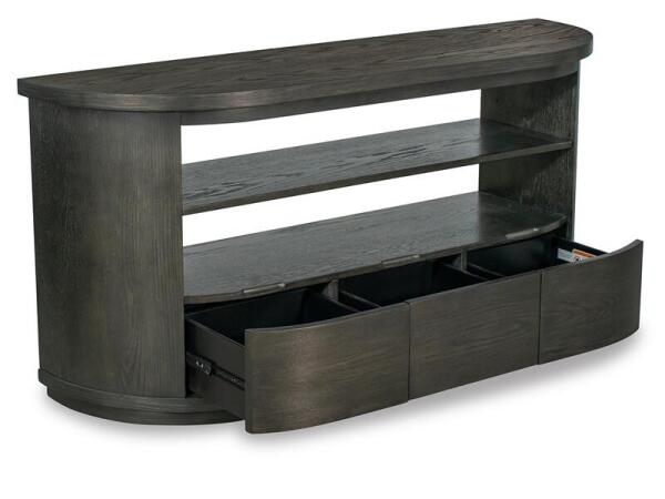 Bosley T5762-75 Brown Demilune Console - Image 5