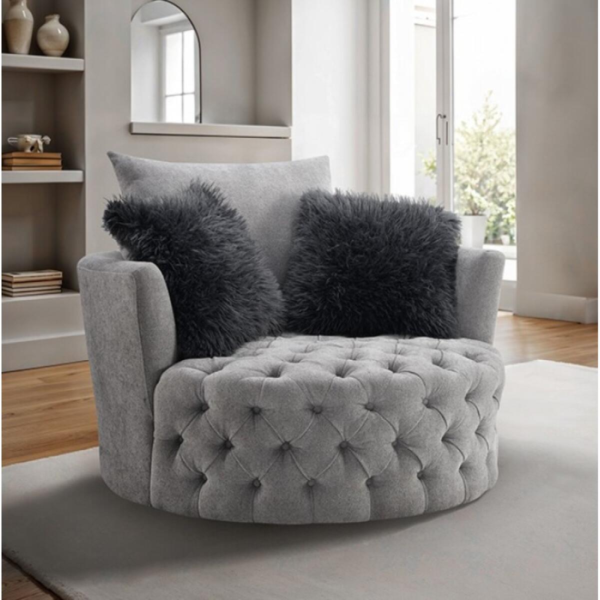Sofi Button Tufted Swivel Chair - Image 3