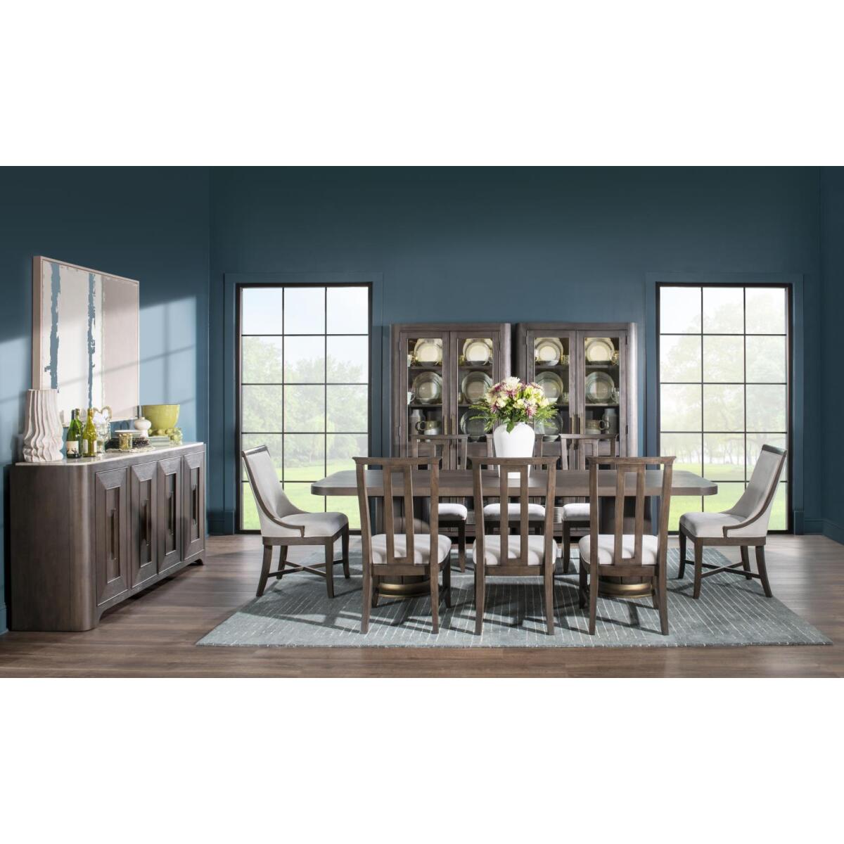 Display Cabinet Dining Storage Brown 7