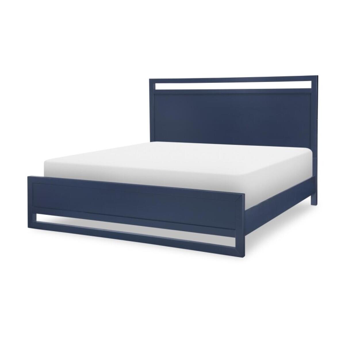 Complete Panel Bed Queen 5/0 Blue Finish Beds Beds 4