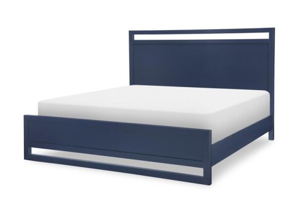 Complete Panel Bed Queen 5/0 Blue Finish Beds Beds