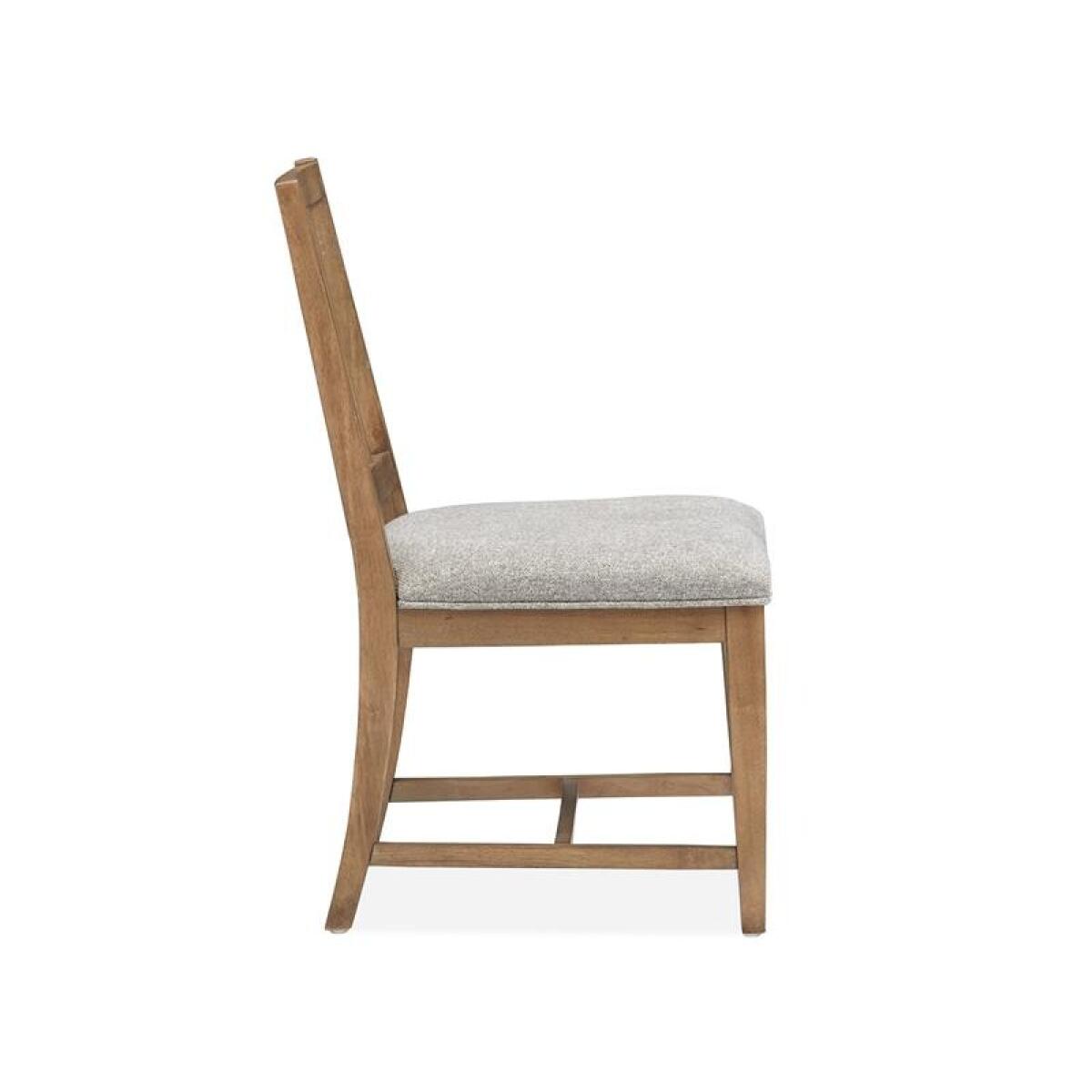 Lindon Dining Side Chair w/Grey Upholstered Seat (2/ctn) - Image 4