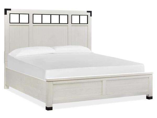 Harper B5321-68 Complete King Panel Bed w/Metal/Wood Headboard - Image 3