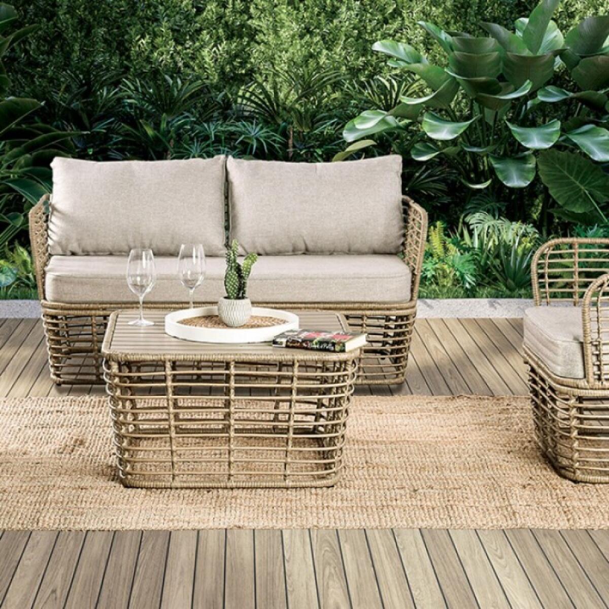 Johari 4 Pc. Conversation Set Outdoor Sets Cream 4