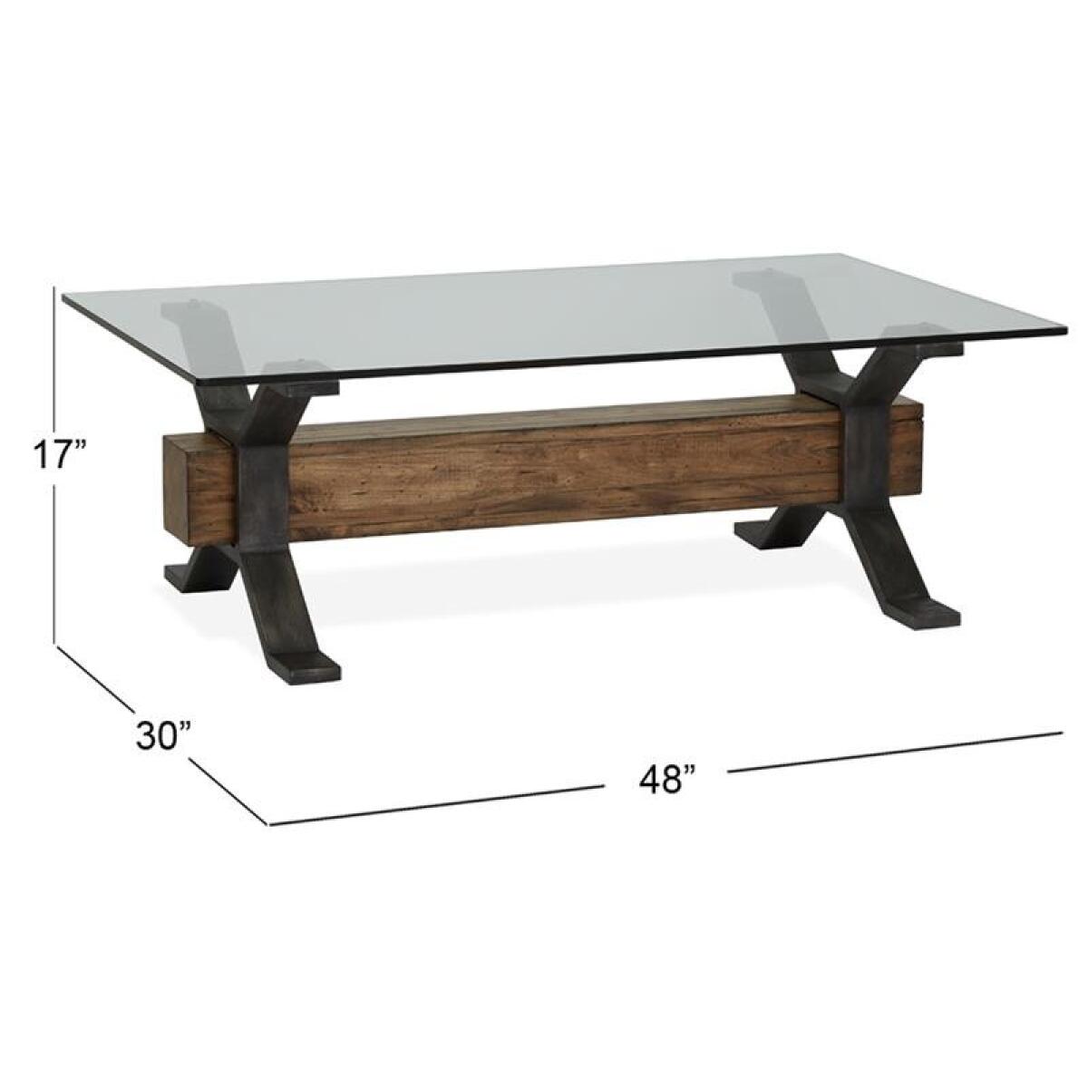 Sawyer Rectangular Cocktail Table Cocktail & Coffee Tables Brown 7