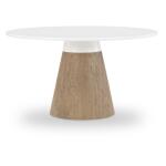 Complete Round Dining Table Dining Tables Cloud White And Desert Oak 12