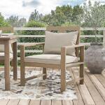 Bordeaux Arm Chair (2/CTN) Outdoor Chairs Cream 7