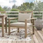 Bordeaux Armless Chair (2/CTN) Outdoor Chairs Cream