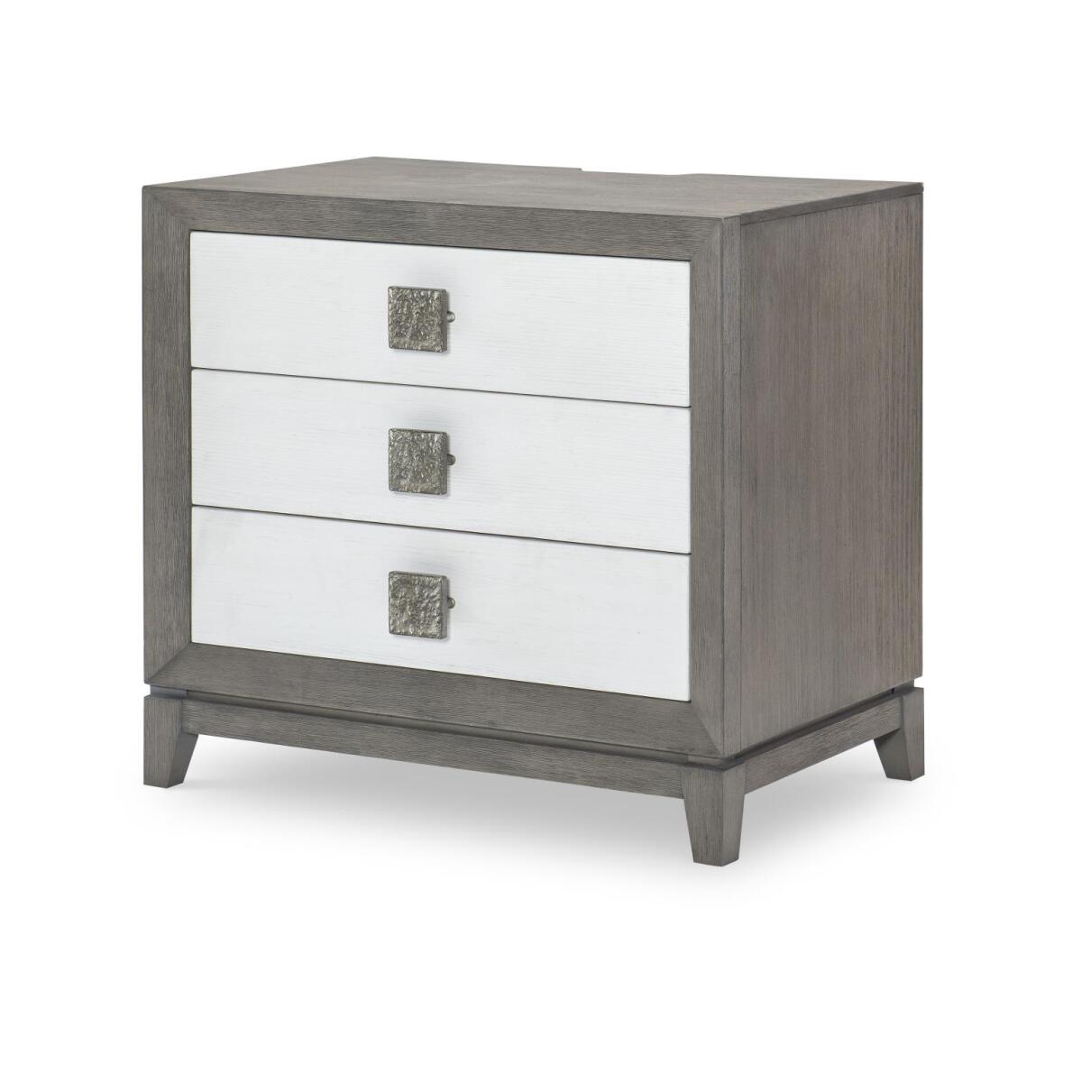 Nightstand - 3 Drawers -midnight/white Cloud - Image 2