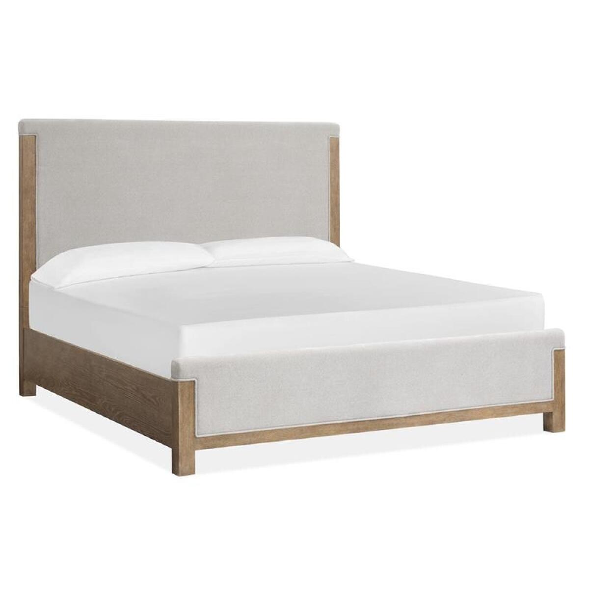 Plum B5768-55 Complete Queen Upholstered Panel Bed - Image 4