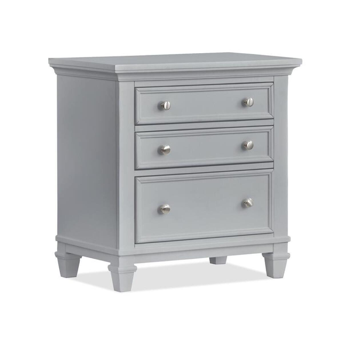 Charleston Drawer Nightstand – Grey Nightstands Gray 6