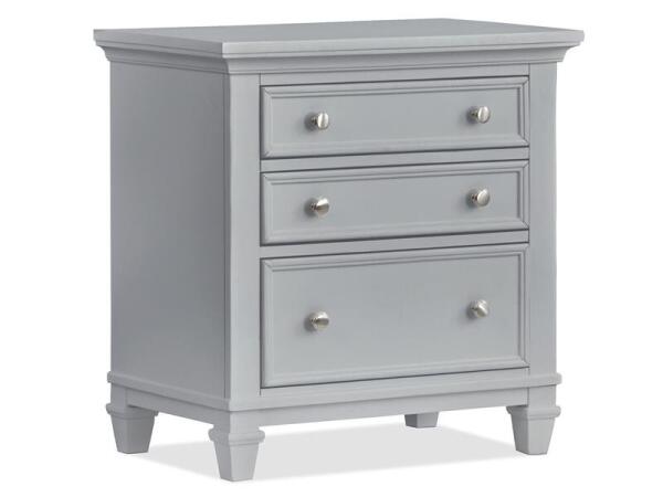 Charleston Drawer Nightstand – Grey Nightstands Gray 15