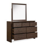 Dresser with Portrait Mirror Dressers Brown 8