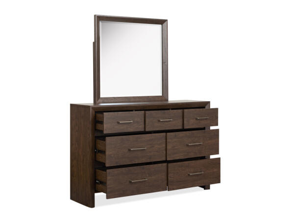 Dresser with Portrait Mirror Dressers Brown
