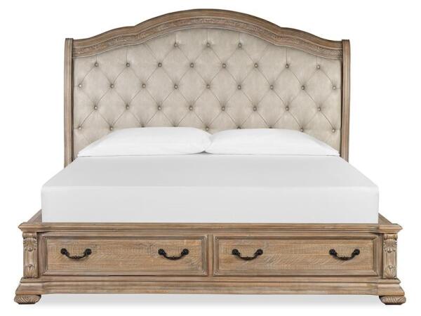 Marisol Complete Cal.King Sleigh Storage Bed w/Upholstered HB Beds Beds