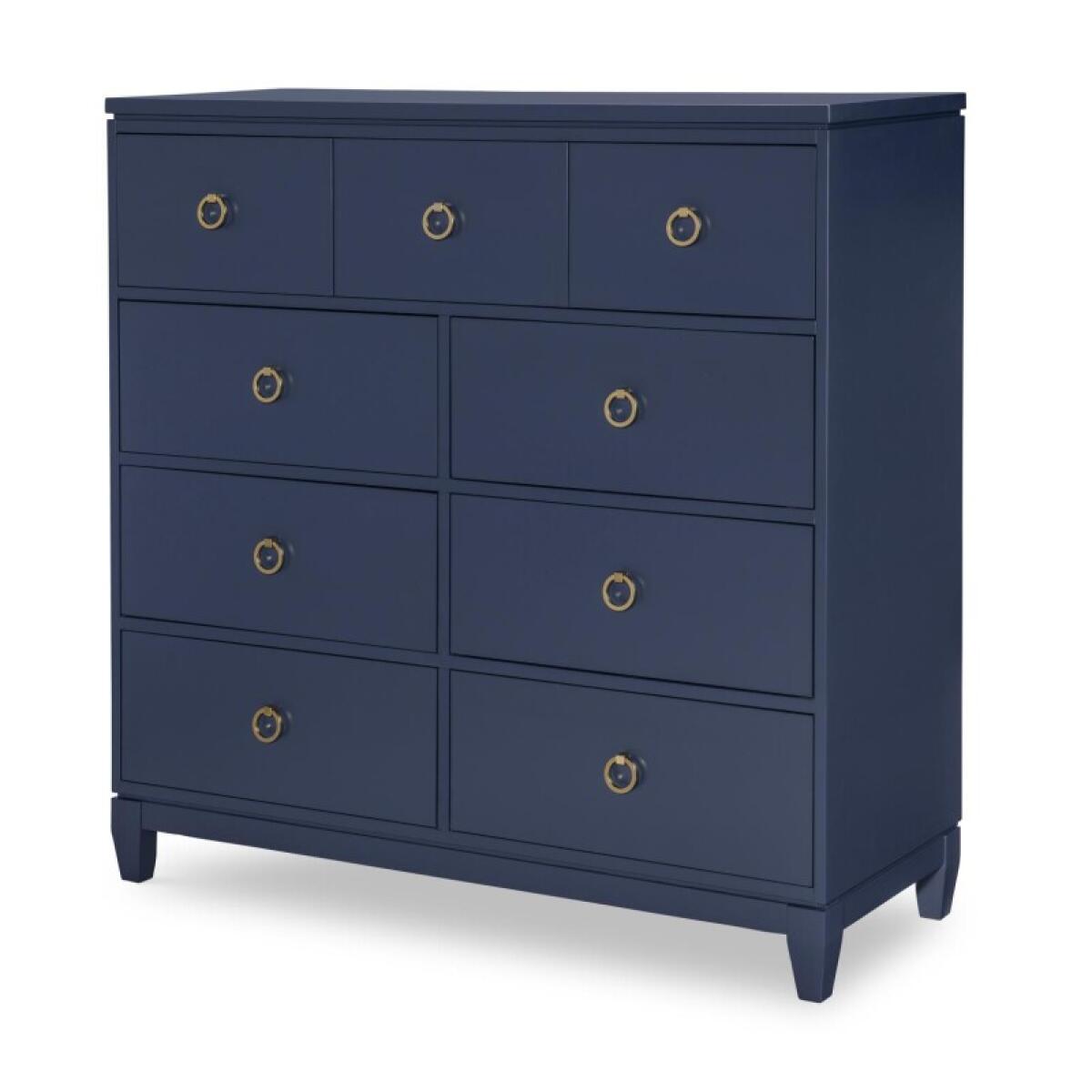 Bureau Blue Finish Chests Blue 4