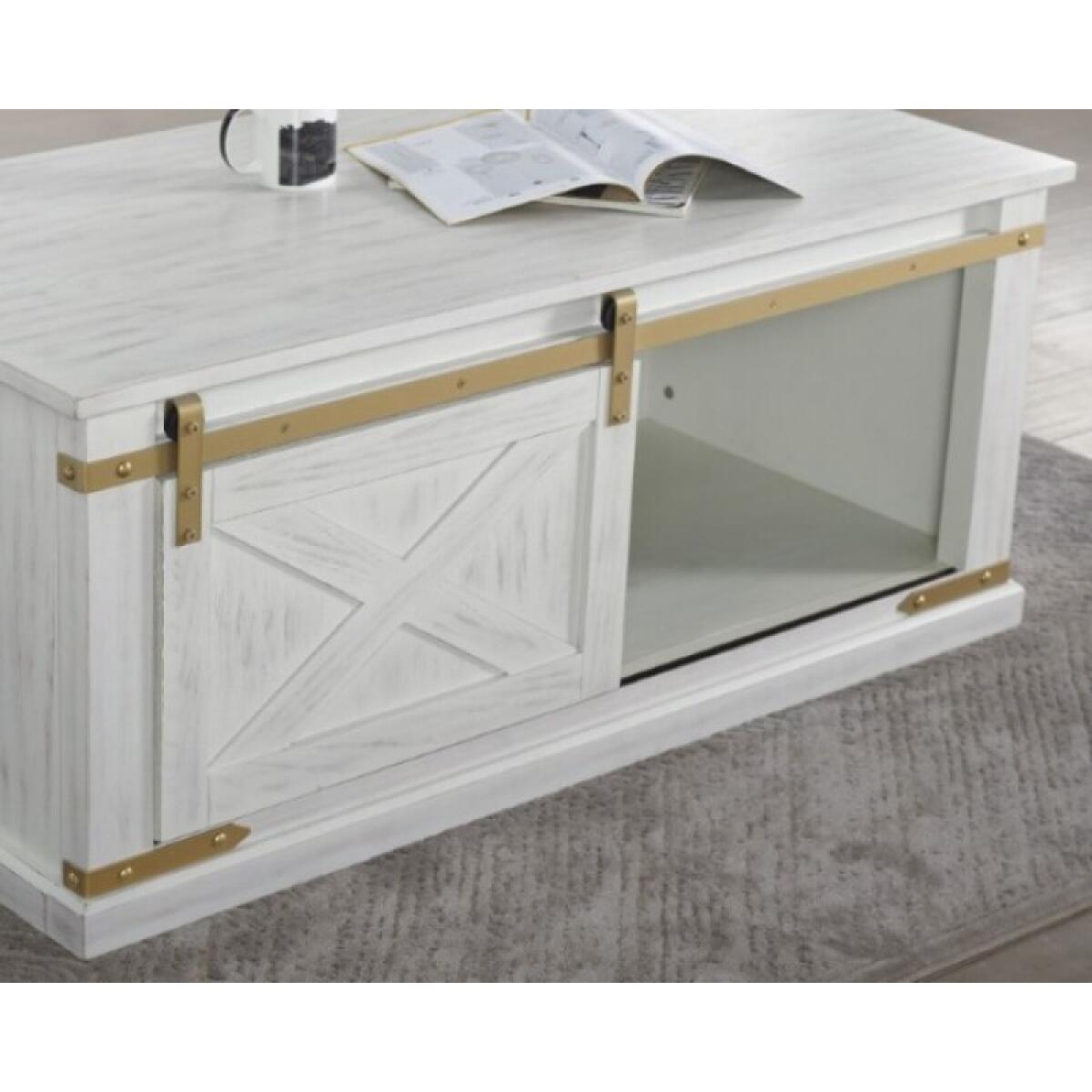 Bacerra Coffee Table Cocktail & Coffee Tables Antique White/Gold 6