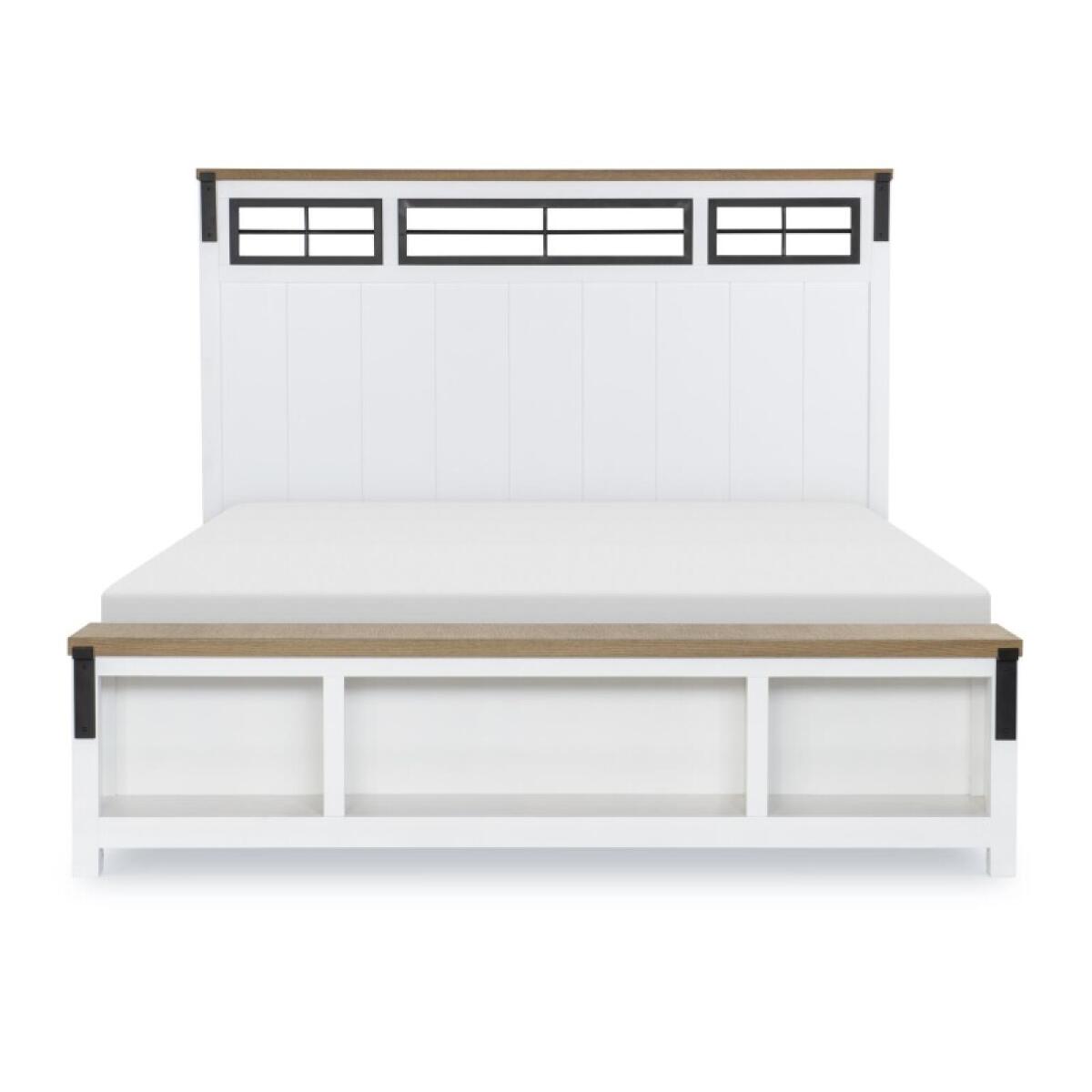 Complete Two Tone Panel Bed Queen 5/0 Beds Beds 5