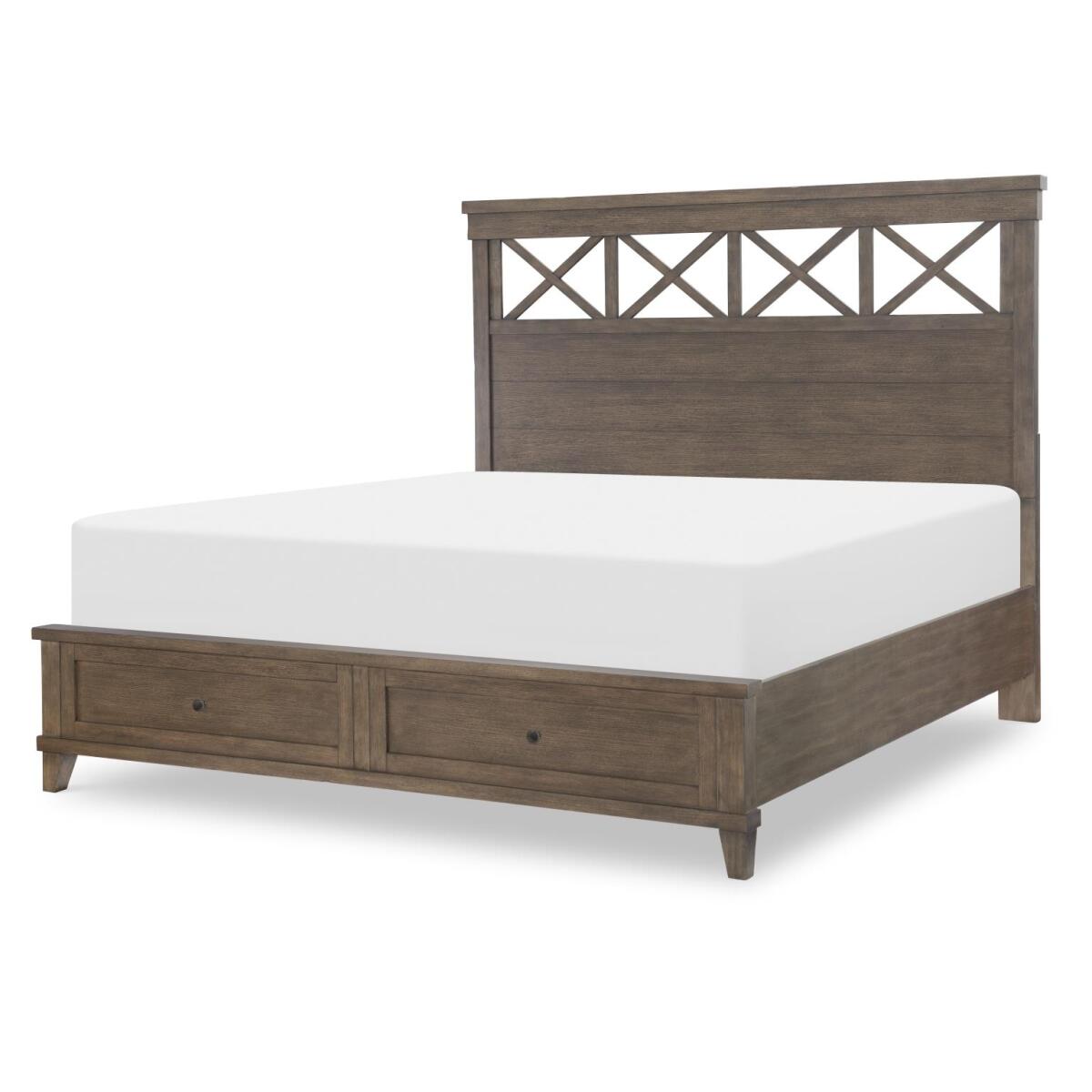 Complete Panel Bed W Storage Footboard King 6/6 - Image 2