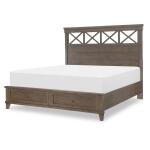 Complete Panel Bed W Storage Footboard King 6/6