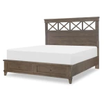 Complete Panel Bed W Storage Footboard King 6/6