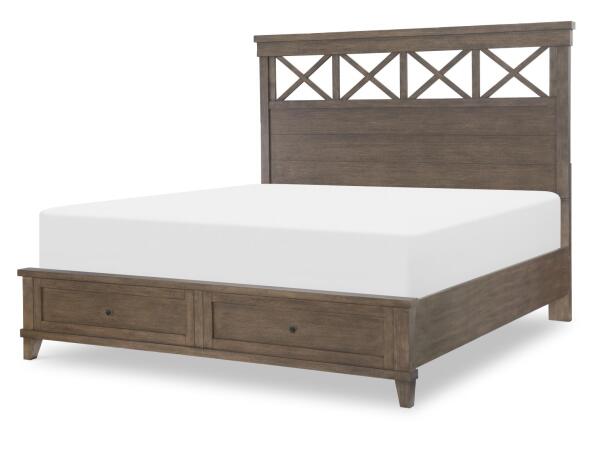 Complete Panel Bed W Storage Footboard King 6/6 Beds Beds