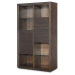 Display Cabinet Dining Storage Brown 9