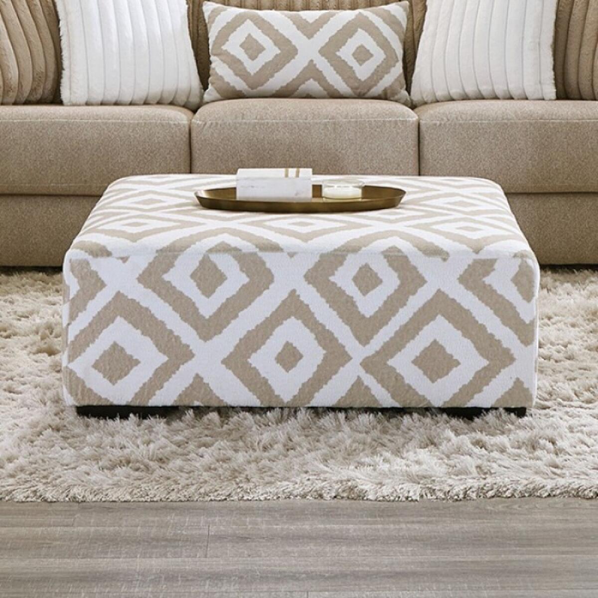 Loughlin Ottoman Ottomans & Poufs Cream 4