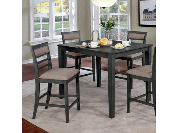 Fafnir 5 Pc. Counter Ht. Table Set Dining Sets Black