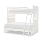 Complete Twin Over Full Bunk Bed White Finish Youth Beds Aged White 11
