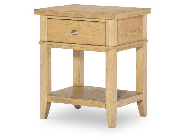 Open Ns 1 Drw Natural Hickory Youth Nightstands Brown