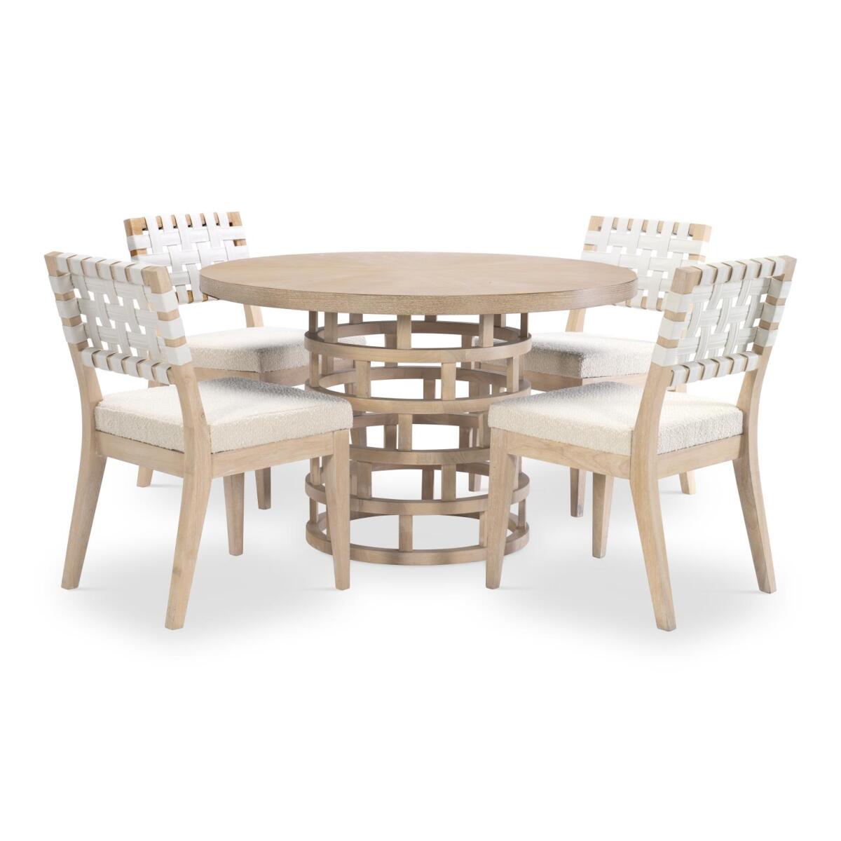 Complete Round Pedestal Table Dining Sets Brown 12