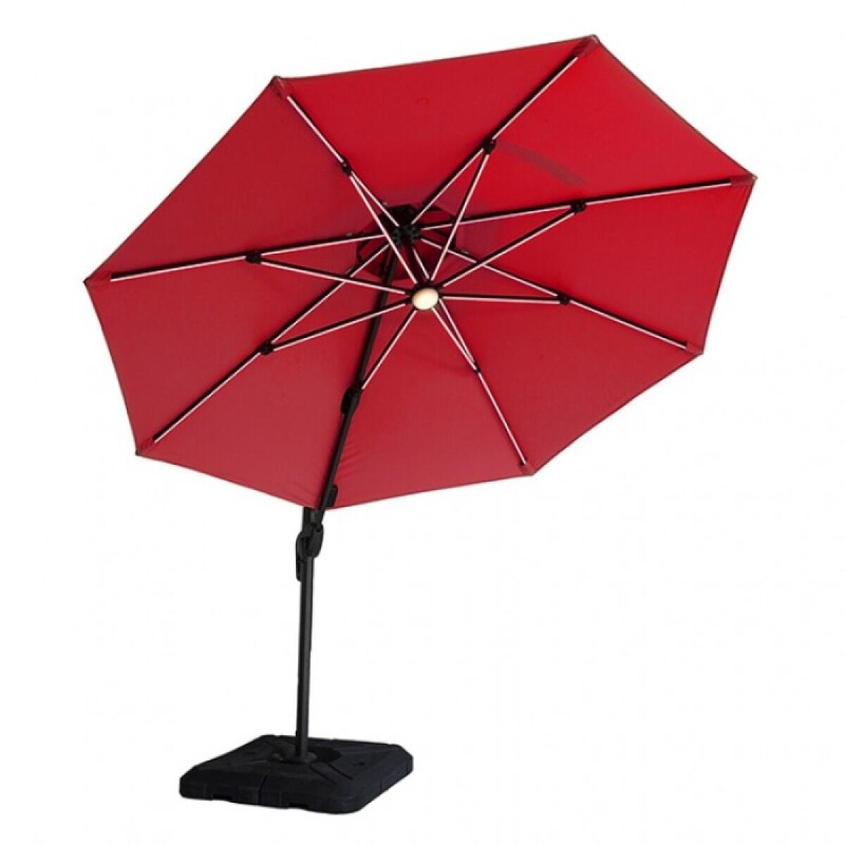 Fera 10 Ft Round Umbrella w/ LED Bulb + 37" Large Base - Image 2