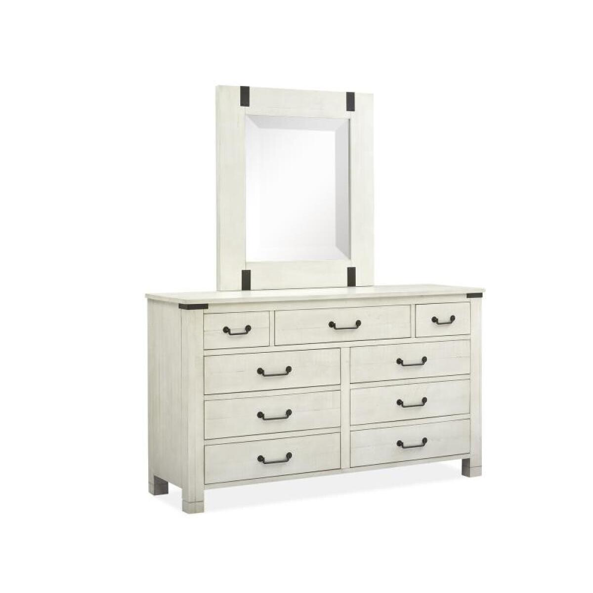 Chesters Mill Drawer Dresser Dressers Alabaster, Aged Iron 7