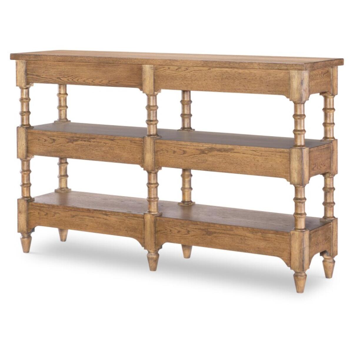 Vintage Market AT Turned Leg Console Storage Table 4 Drw Barnwood Oak CLH4010-706 - Image 3