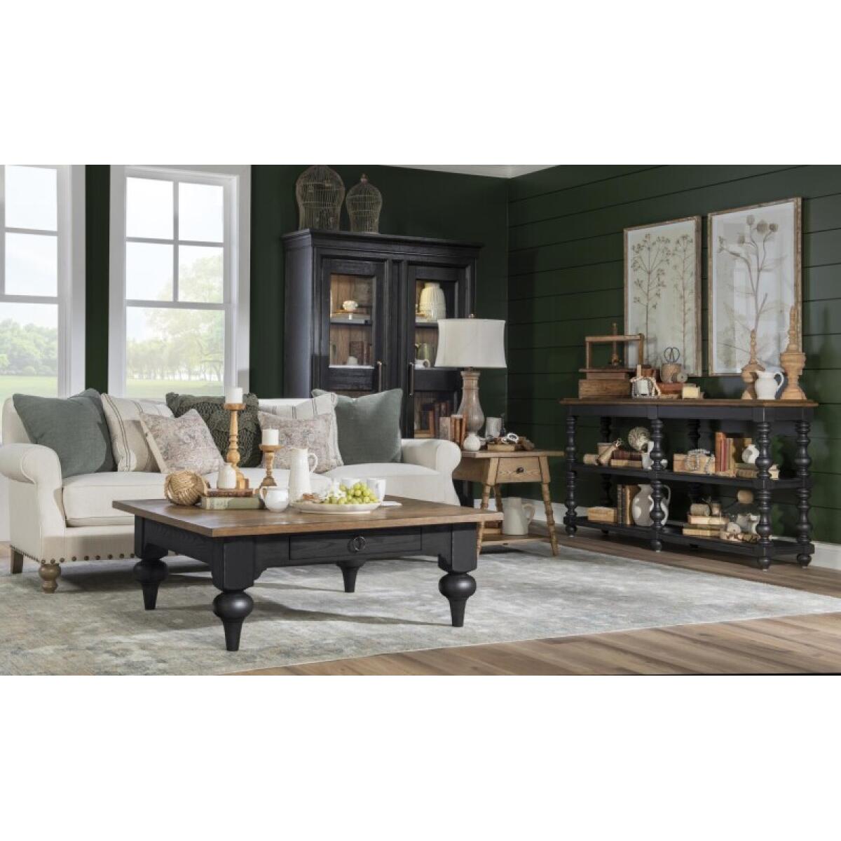 Splayed Bobbin Leg 1 Drw End Table End tables Barnwood Oak 8