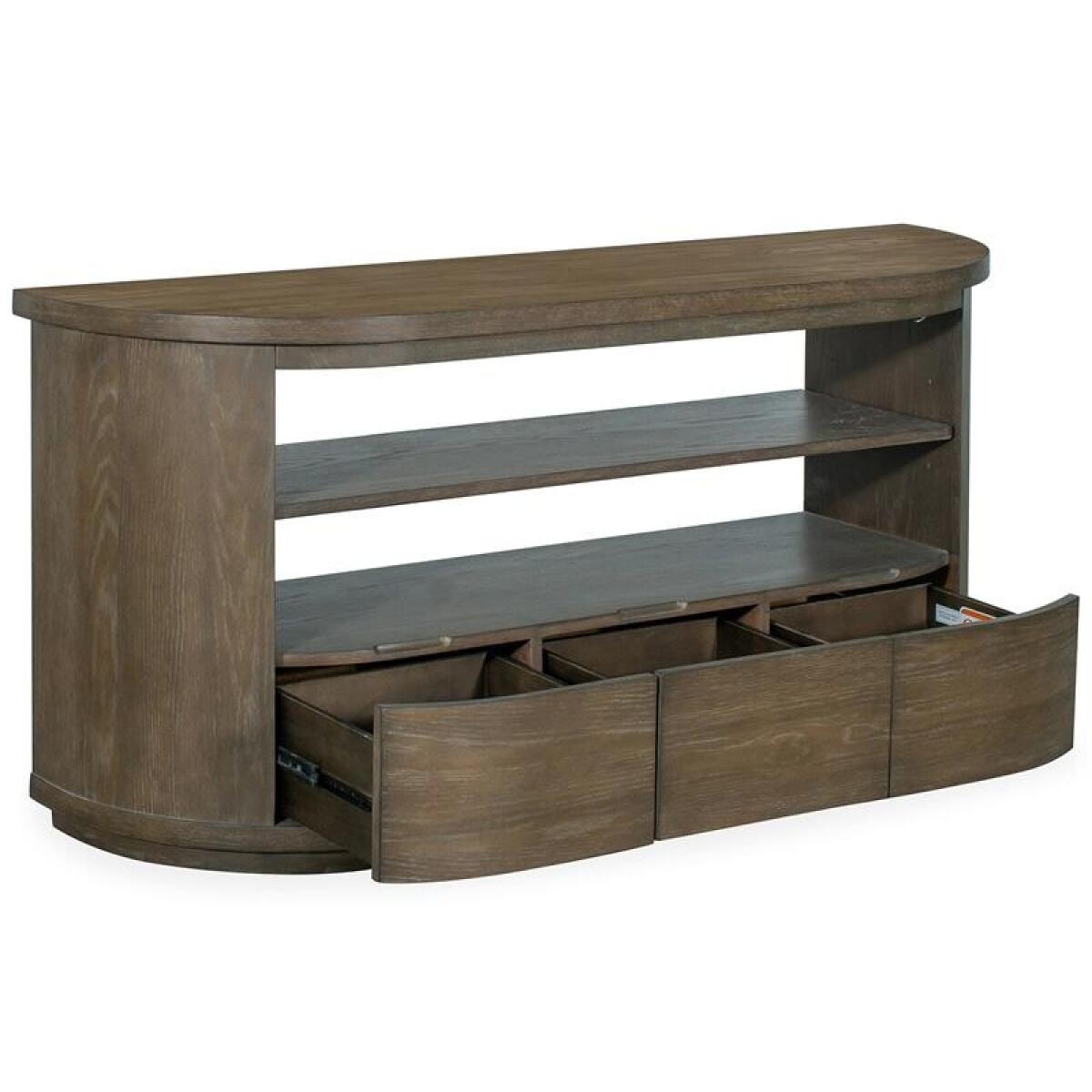 Bosley Lt. Brown Demilune Console - Image 4