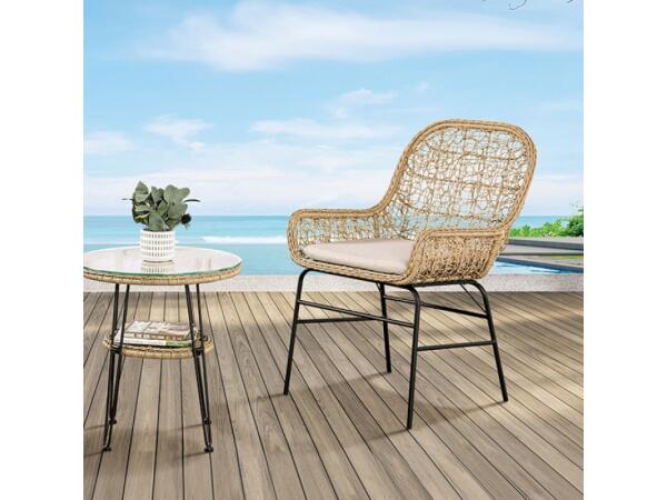 Zalika 3 Pc. Conversation Set Outdoor Sets Cream
