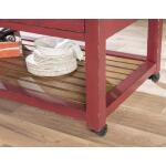 Kitchen Island 6 Drw W/casters Dining Storage Barnwood Oak And Spiced Apple 23