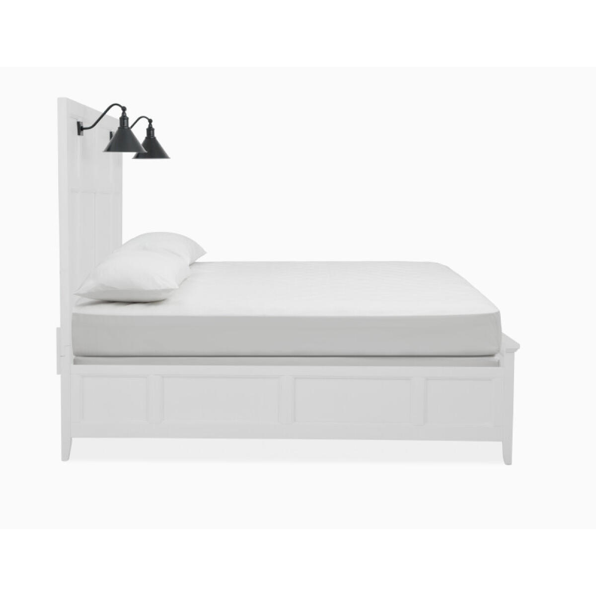 Complete Queen Lamp Panel Bed with Regular Rails - Image 7