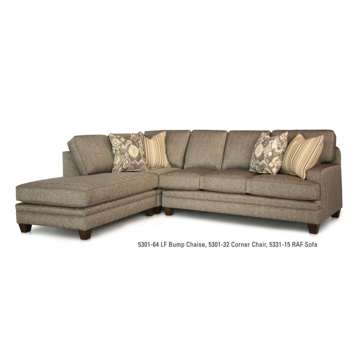 LAF Chaise 5331-44 Sectionals Gray 4