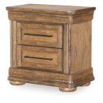 Nightstand 2 Drw W/ Power Nightstands Barnwood Oak 9